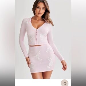 Meshki Tallulah Rose set. Cardigan and skirt.